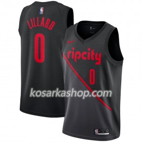 Dres Portland Trail Blazers Damian Lillard 0 Nike 2018-19 City Edition Crna Swingman